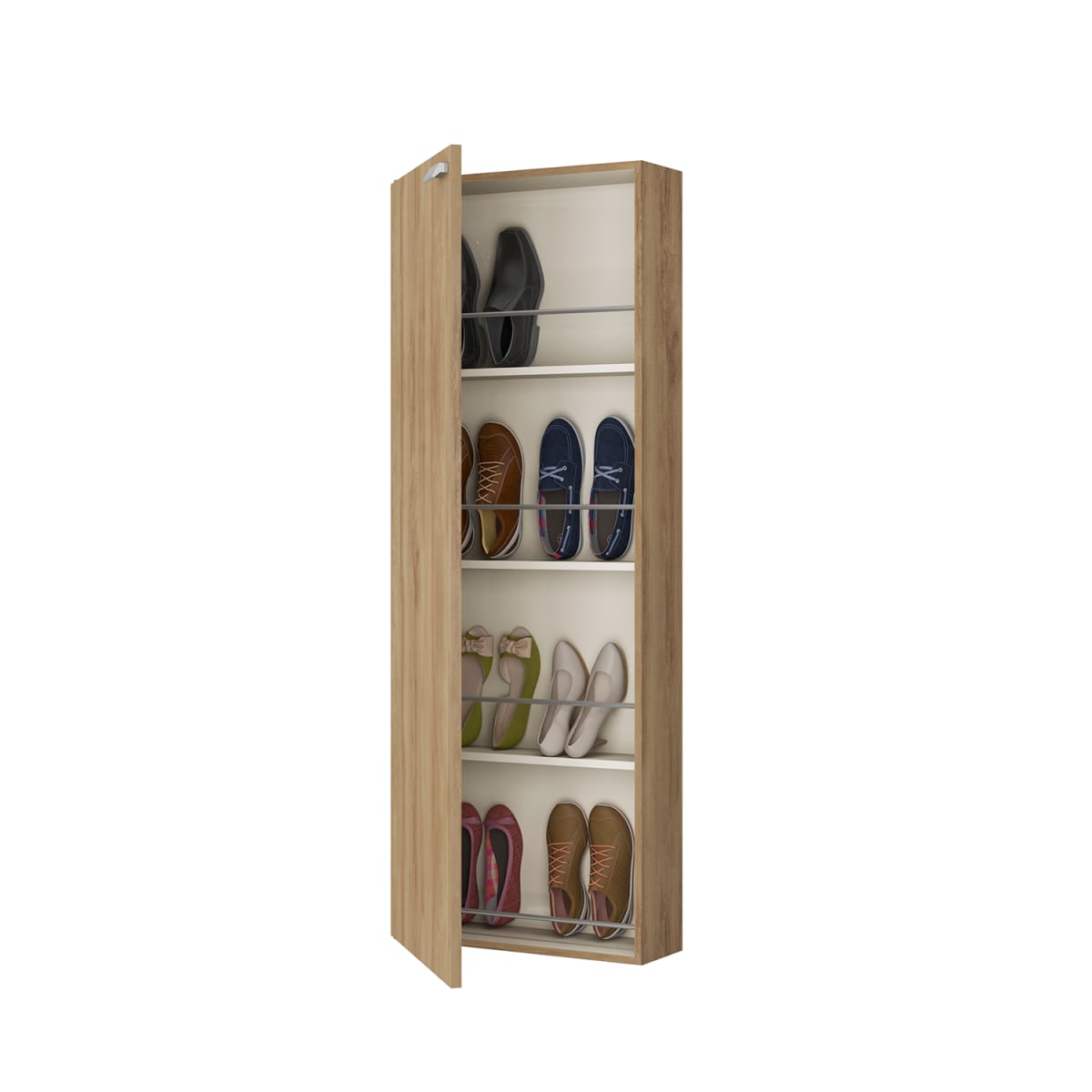Zapatero Aéreo Multiuso Design 8 Pares - Noce - Imagen 3