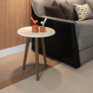 Mesa Lateral Brilhante - Blanco invierno