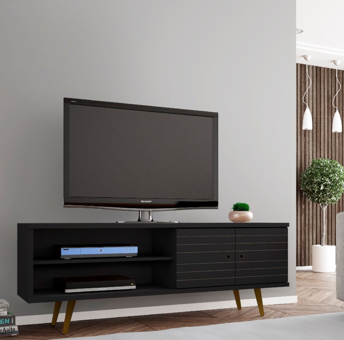 Rack Tv 70" Onix - Negro