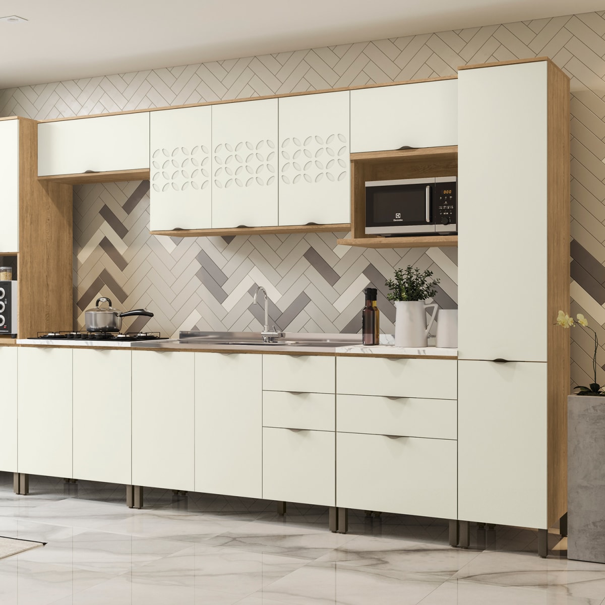 Mueble para Microondas Lotus - Castaño
