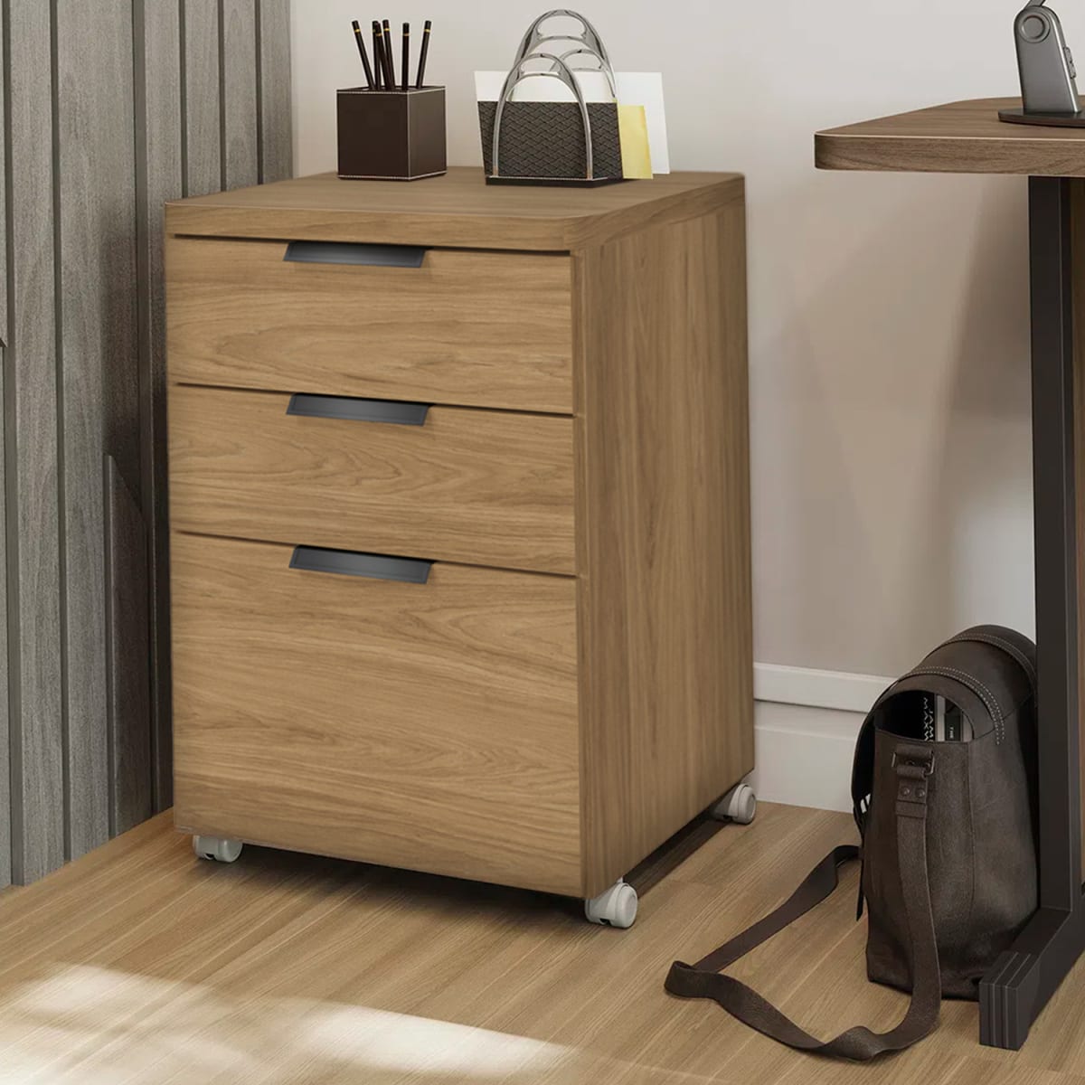 Cajonera con Ruedas Versátil - Castaño