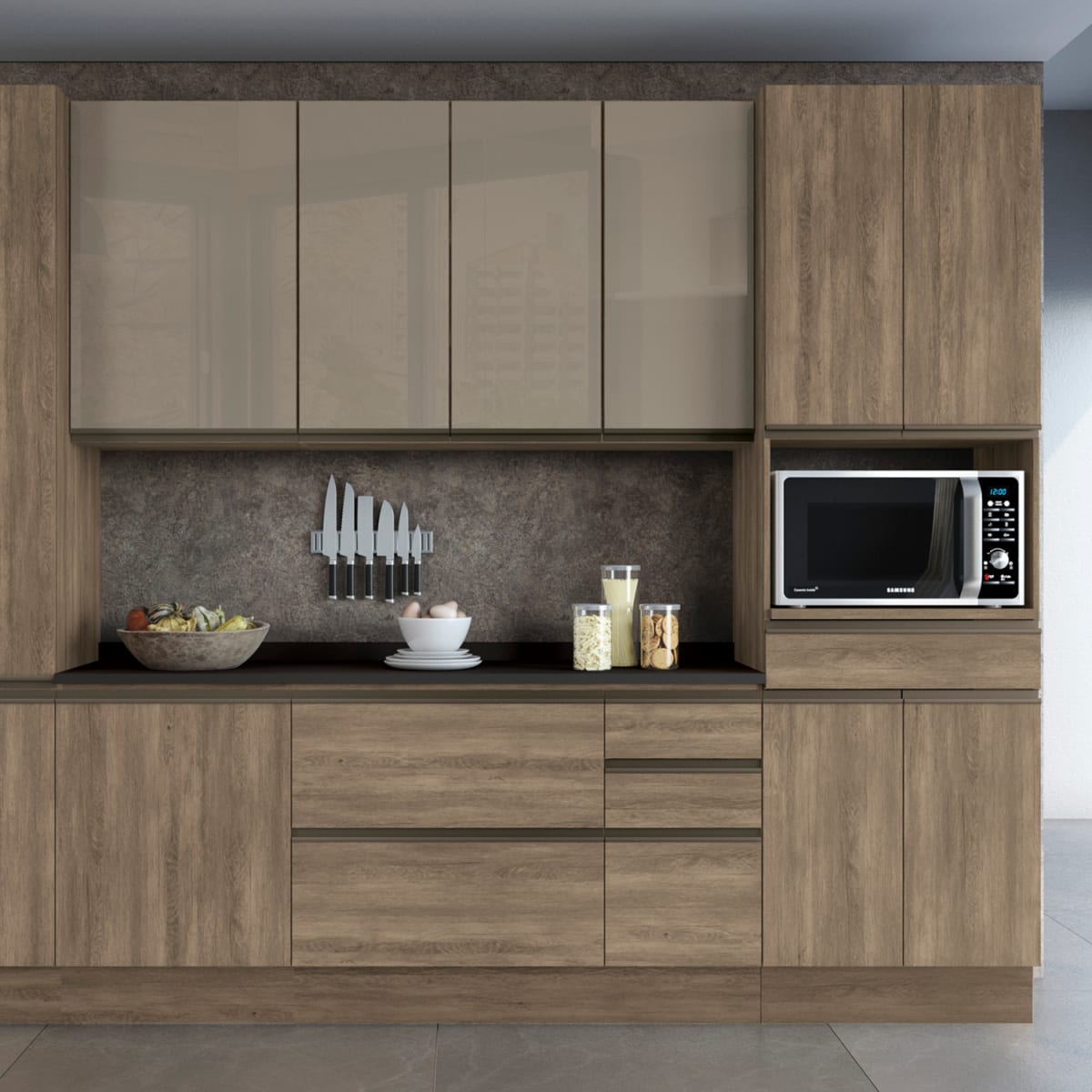 Mueble para Microondas Maxxi - Nogal