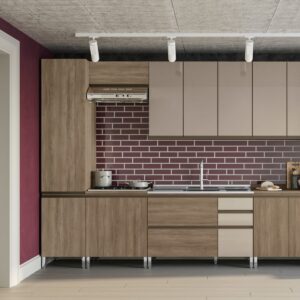 Mueble Aéreo 60cm con Puerta Maxxi - Nogal