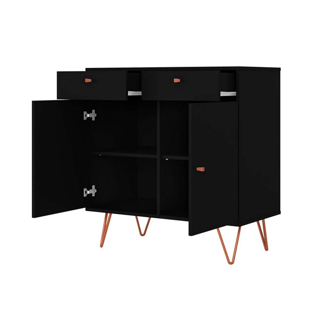 Aparador Buffet Retro Onix - Negro - Imagen 2