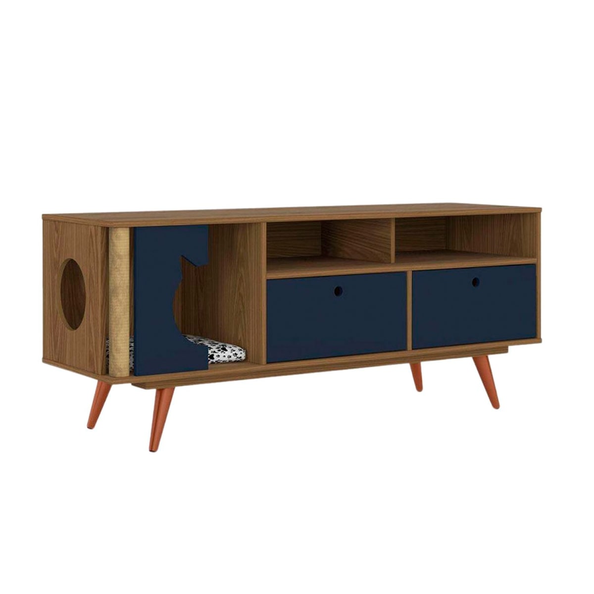 Rack Retro Mascota Cat Angora - Azul Navy - Imagen 2