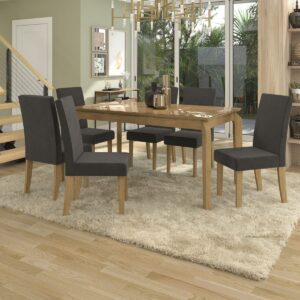 Juego de Comedor Louro - Negro / Canela
