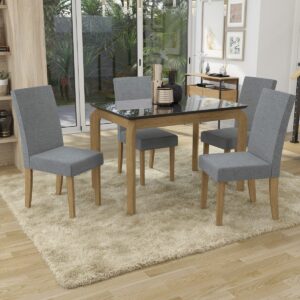 Juego de Comedor Guine - Gris / Canela