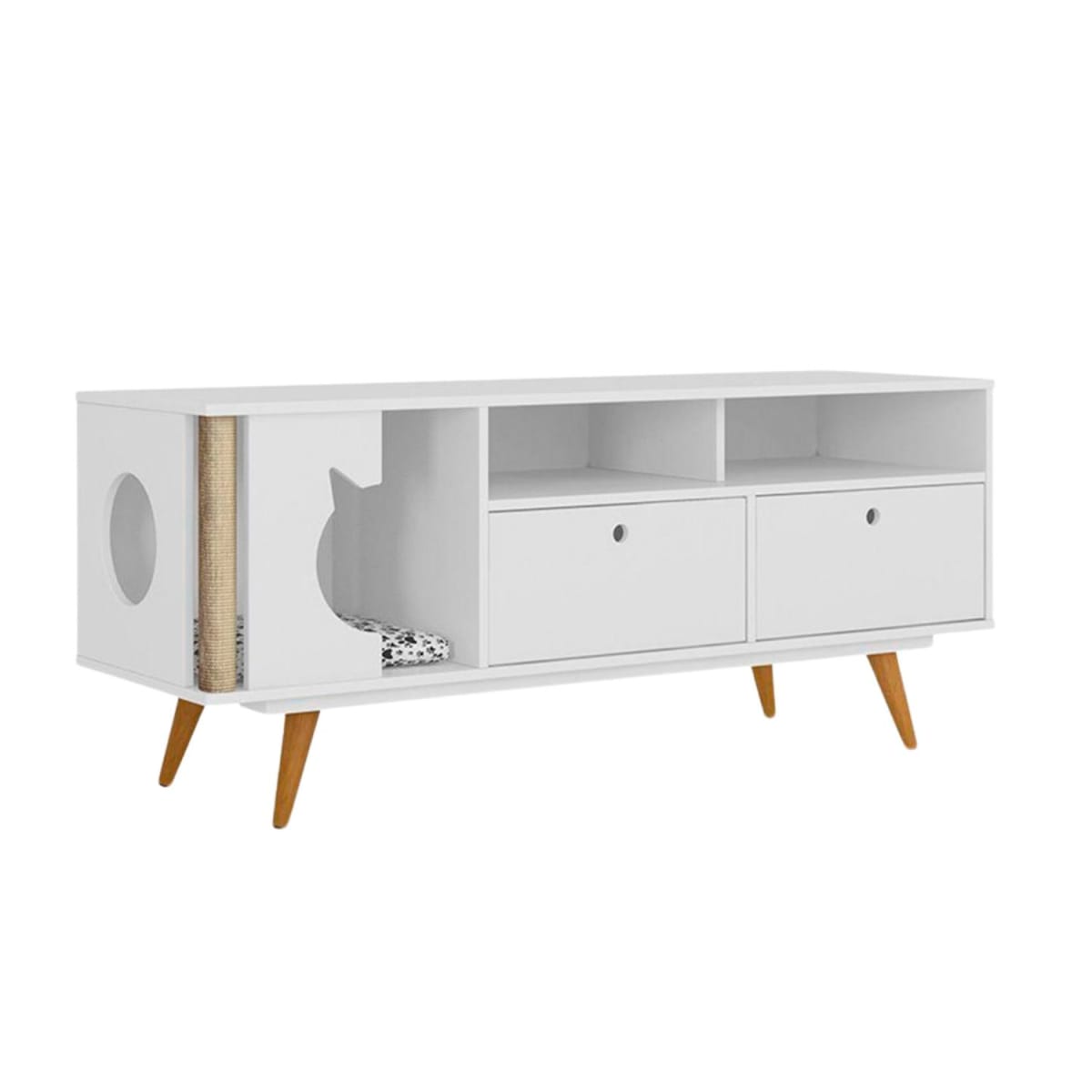 Rack Retro Mascota Cat Angora - Blanco - Imagen 2