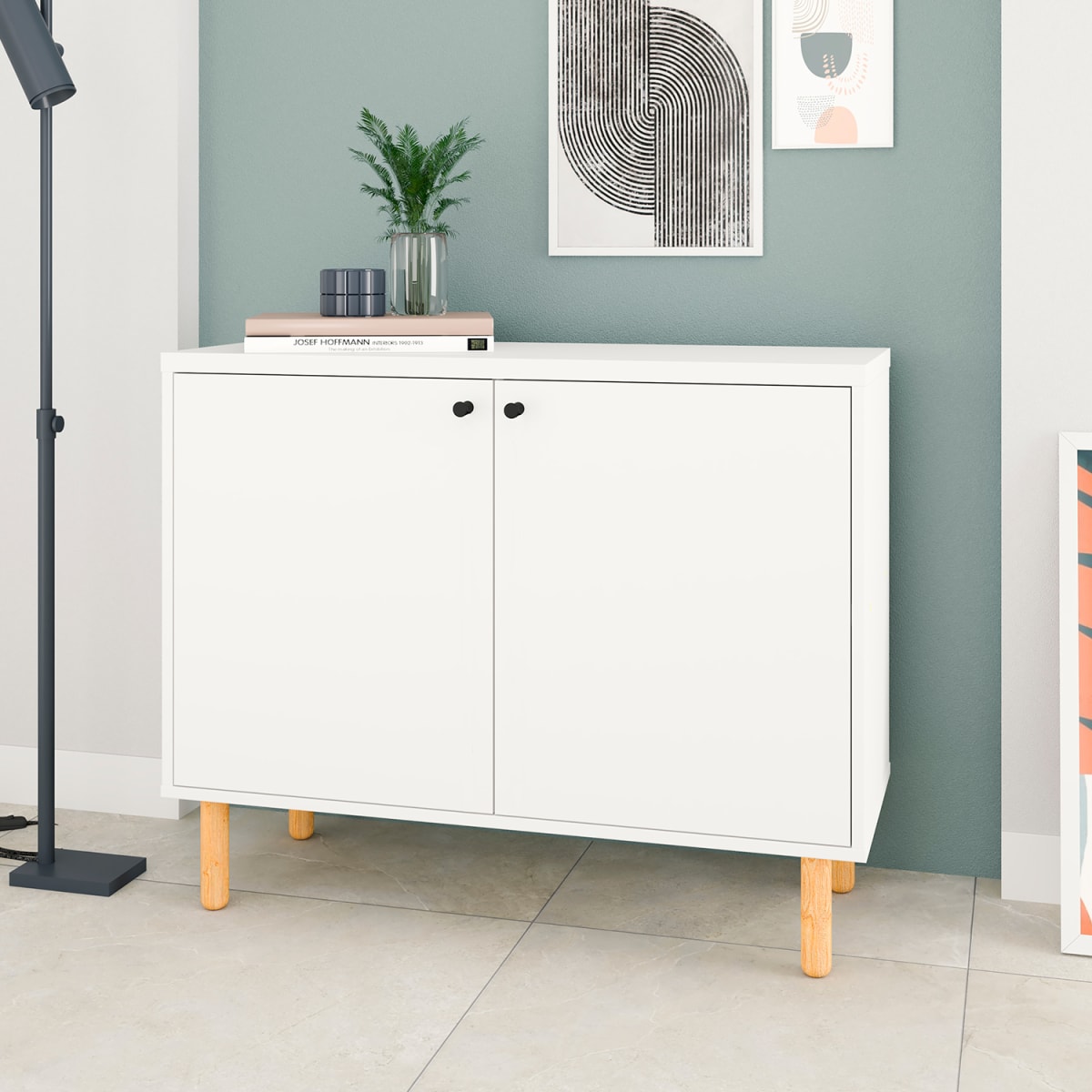 Aparador Buffet 2 Puertas Easy - Blanco