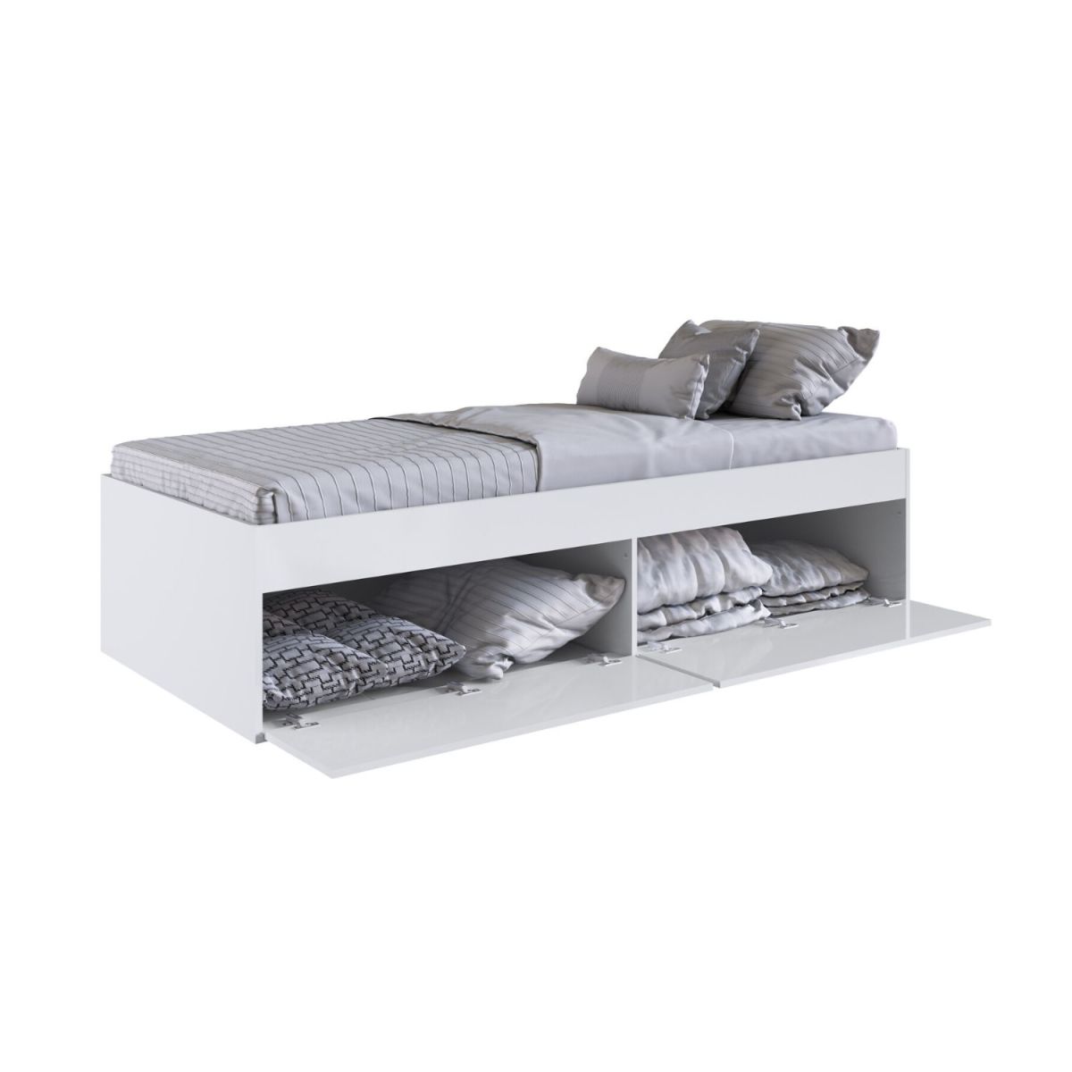 Cama 1.5 Plaza Con 4 Puertas Latino - Blanco - Imagen 3