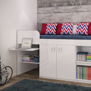 Cama Multifuncional 1 Plaza Lolo - Blanco