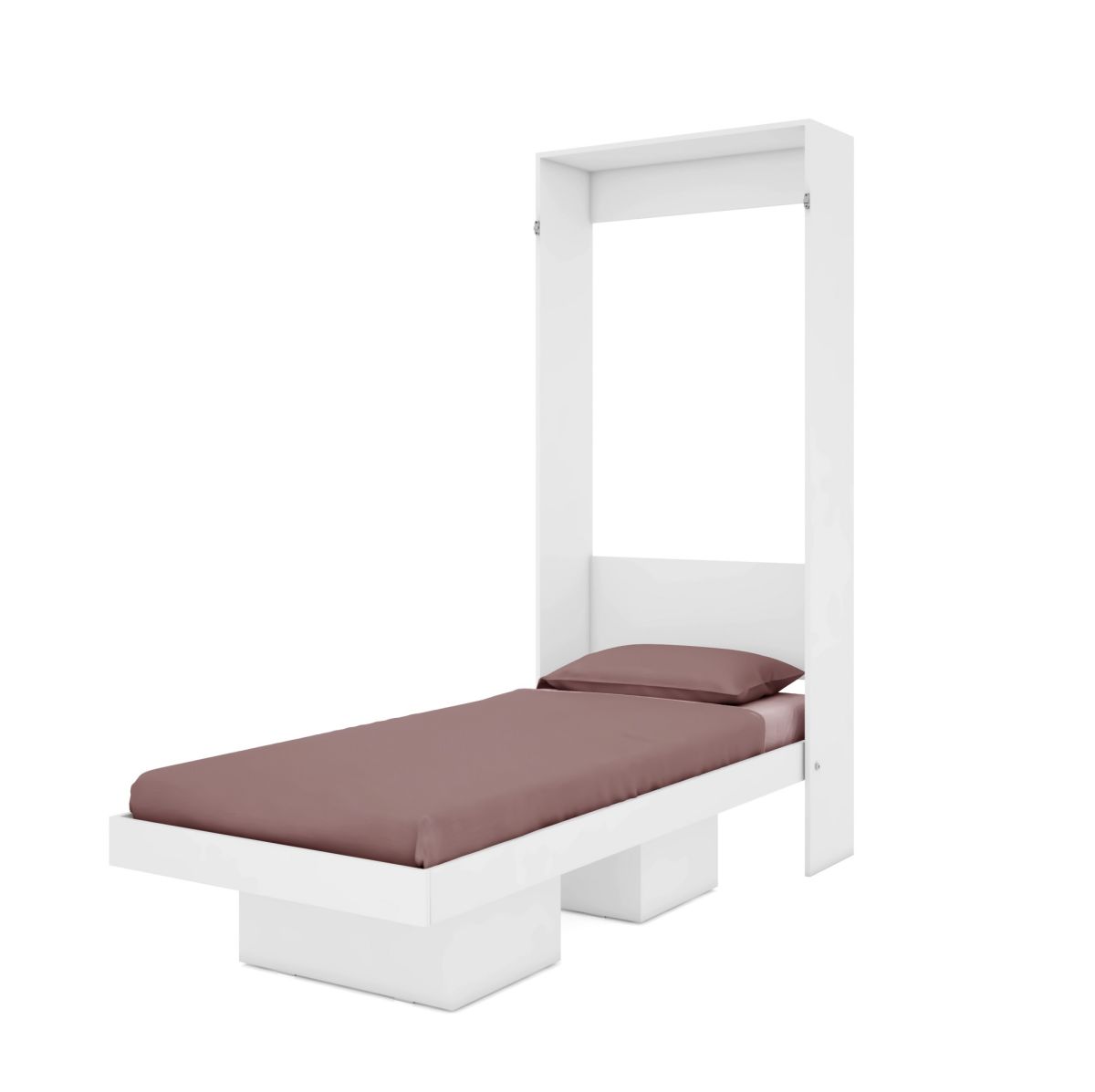 Cama Plegable Vertical 1 Plaza Manhattan - Blanco - Imagen 3