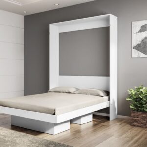 Cama Plegable Vertical 2 Plazas Manhattan - Blanco
