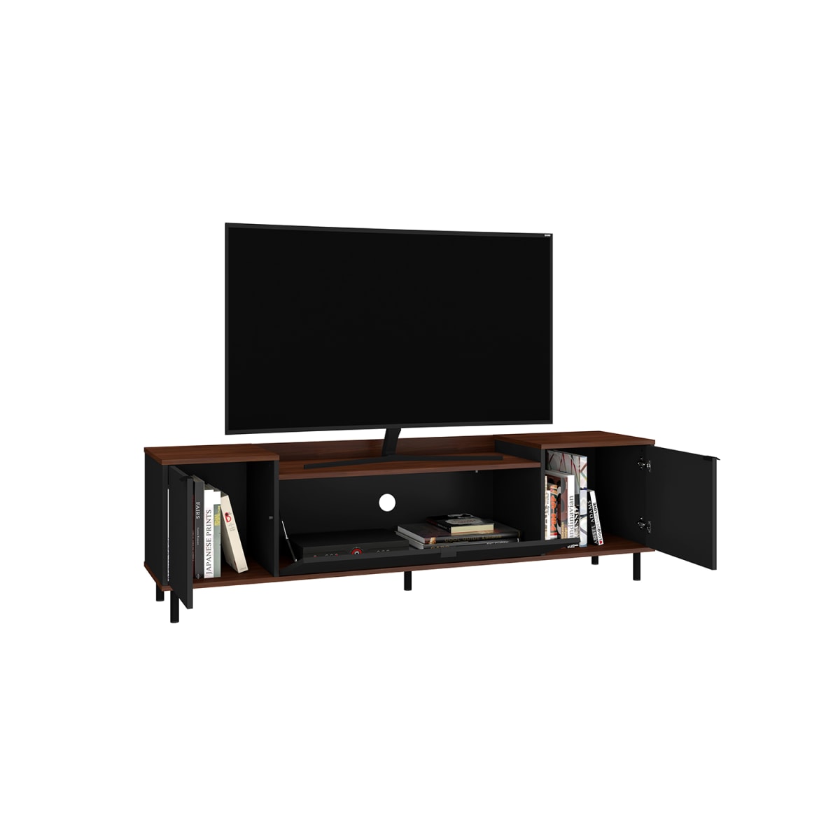 Rack Tv 40" Brooklyn - Negro / Castaño - Imagen 3