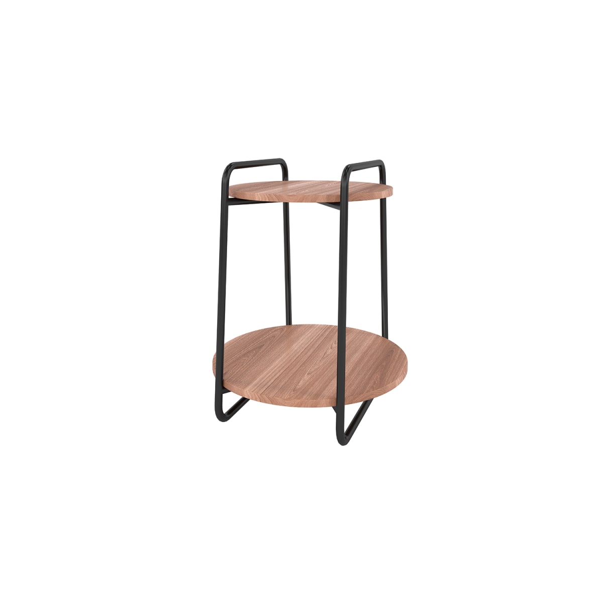 Mesa de Apoyo 55x45 Milan - Negro / Castaño - Imagen 2