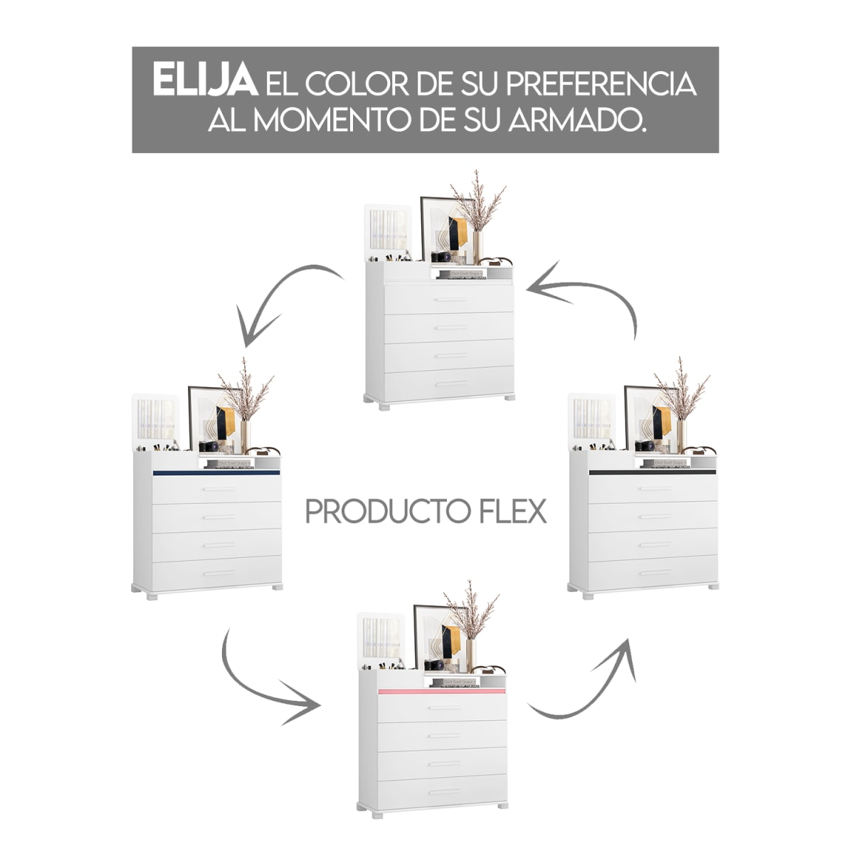 Cómoda 4 Cajones Munique - Multiflex - Imagen 2