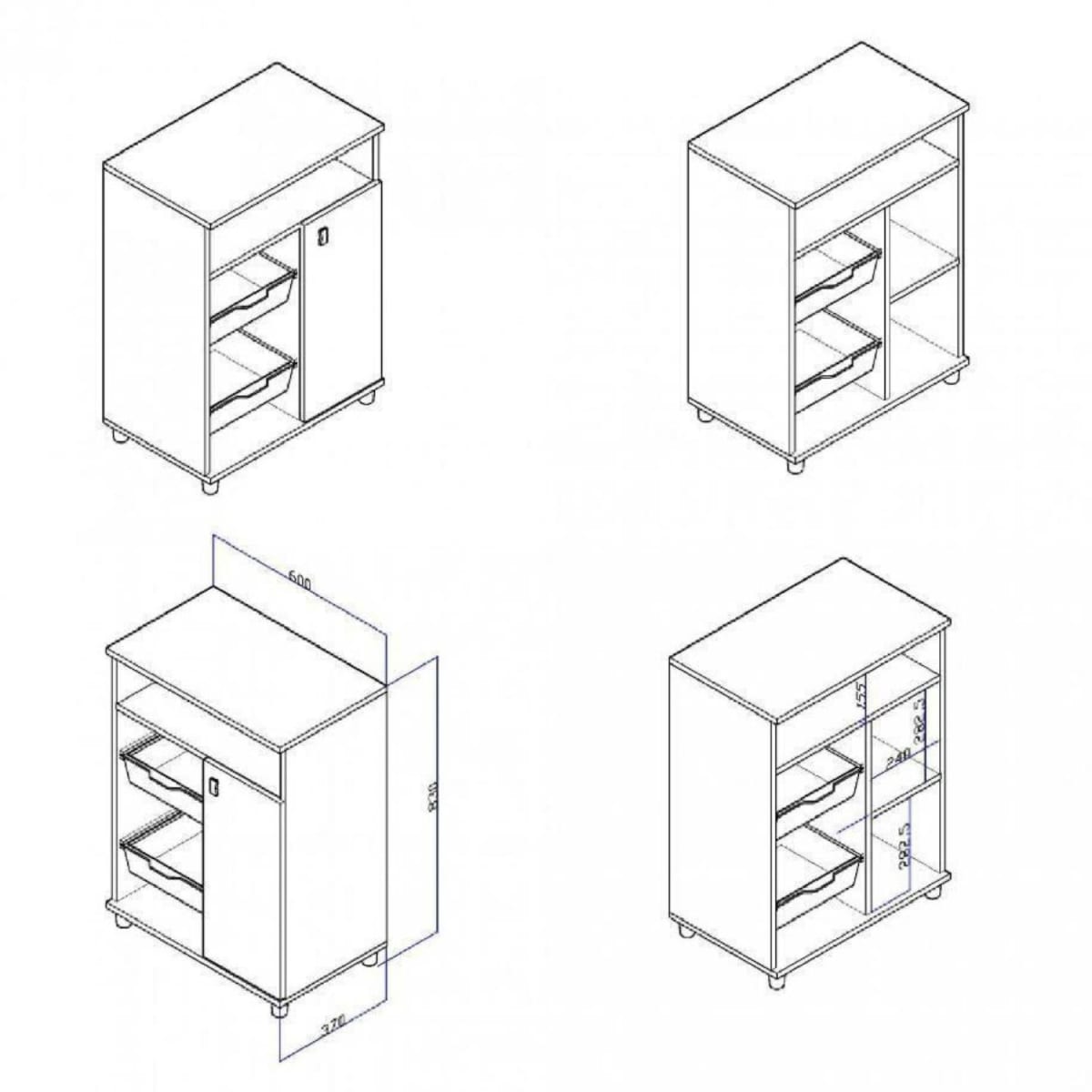Mueble Frutero Amanda - Blanco - Imagen 3