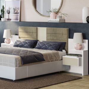 Respaldo de Cama con Veladores London - Blanco