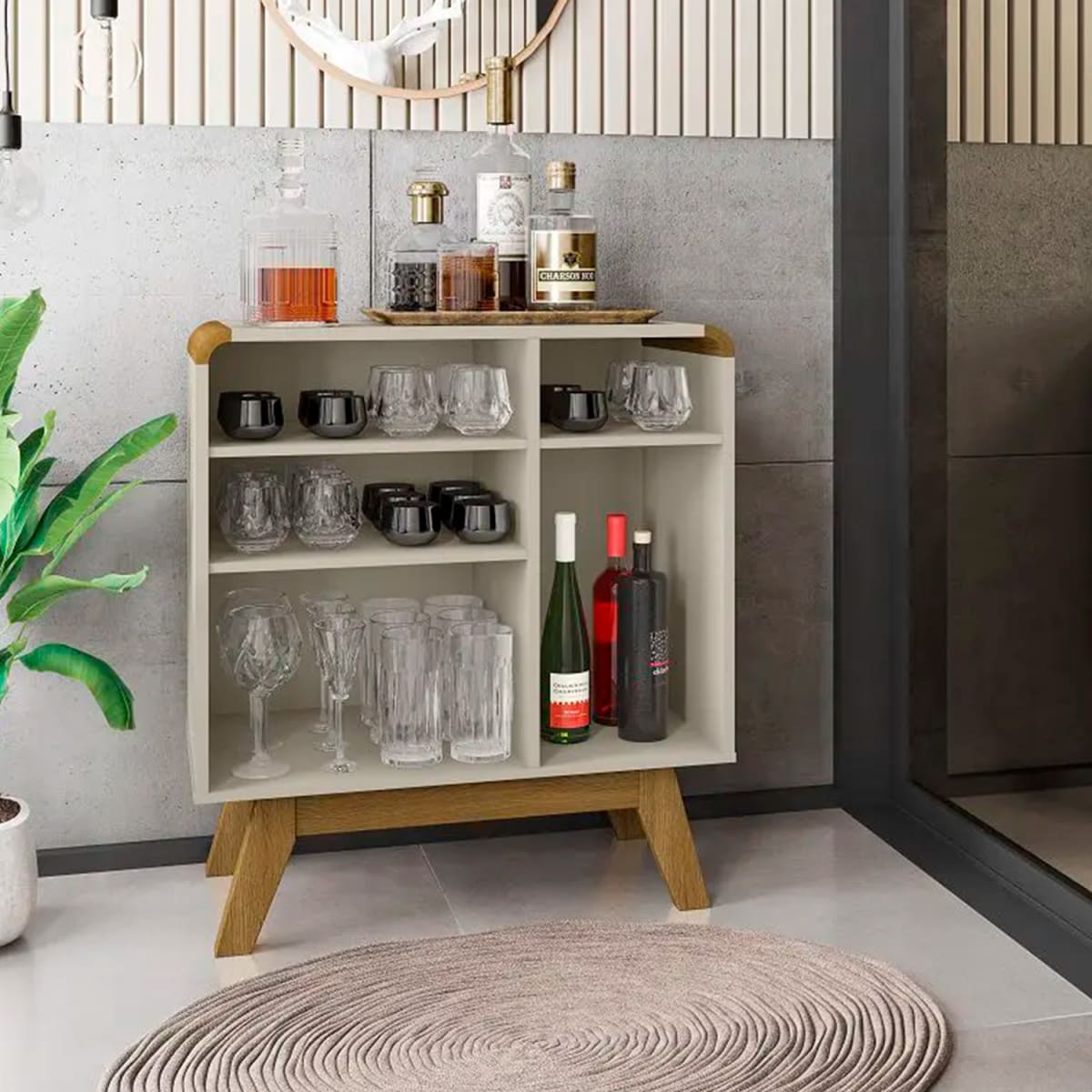 Aparador Buffet Granite - Blanco Invierno / Canela - Imagen 2