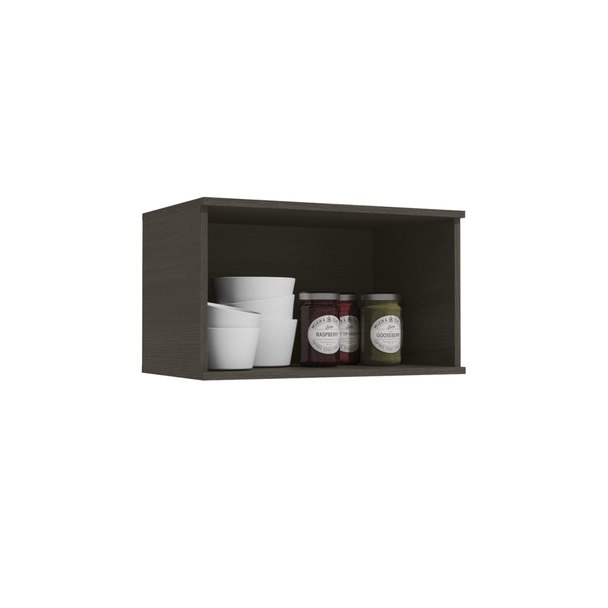 Mueble Aéreo 60cm con Puerta Nox - Negro / Gris - Imagen 3
