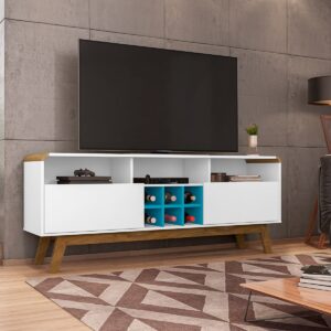 Rack Tv 65" Larimar - Blanco / Azul