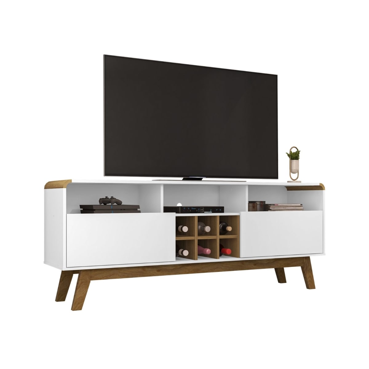 Rack Tv 65" Larimar - Blanco / Canela - Imagen 3