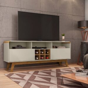 Rack Tv 65" Larimar - Blanco Invierno / Canela