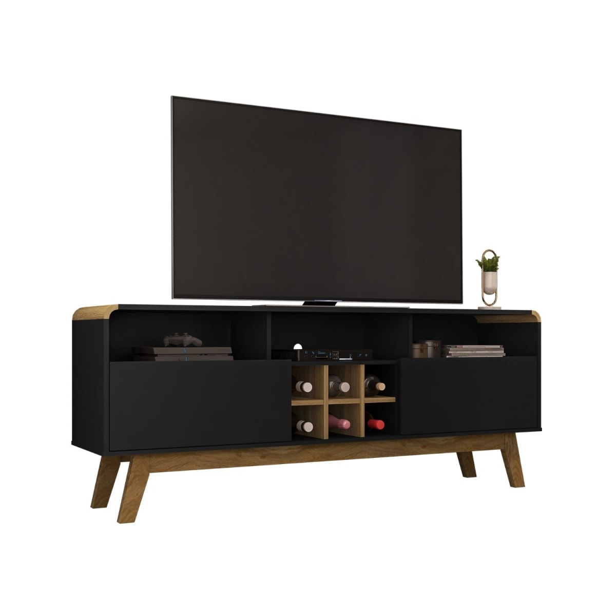 Rack Tv 65" Larimar - Negro / Canela - Imagen 3