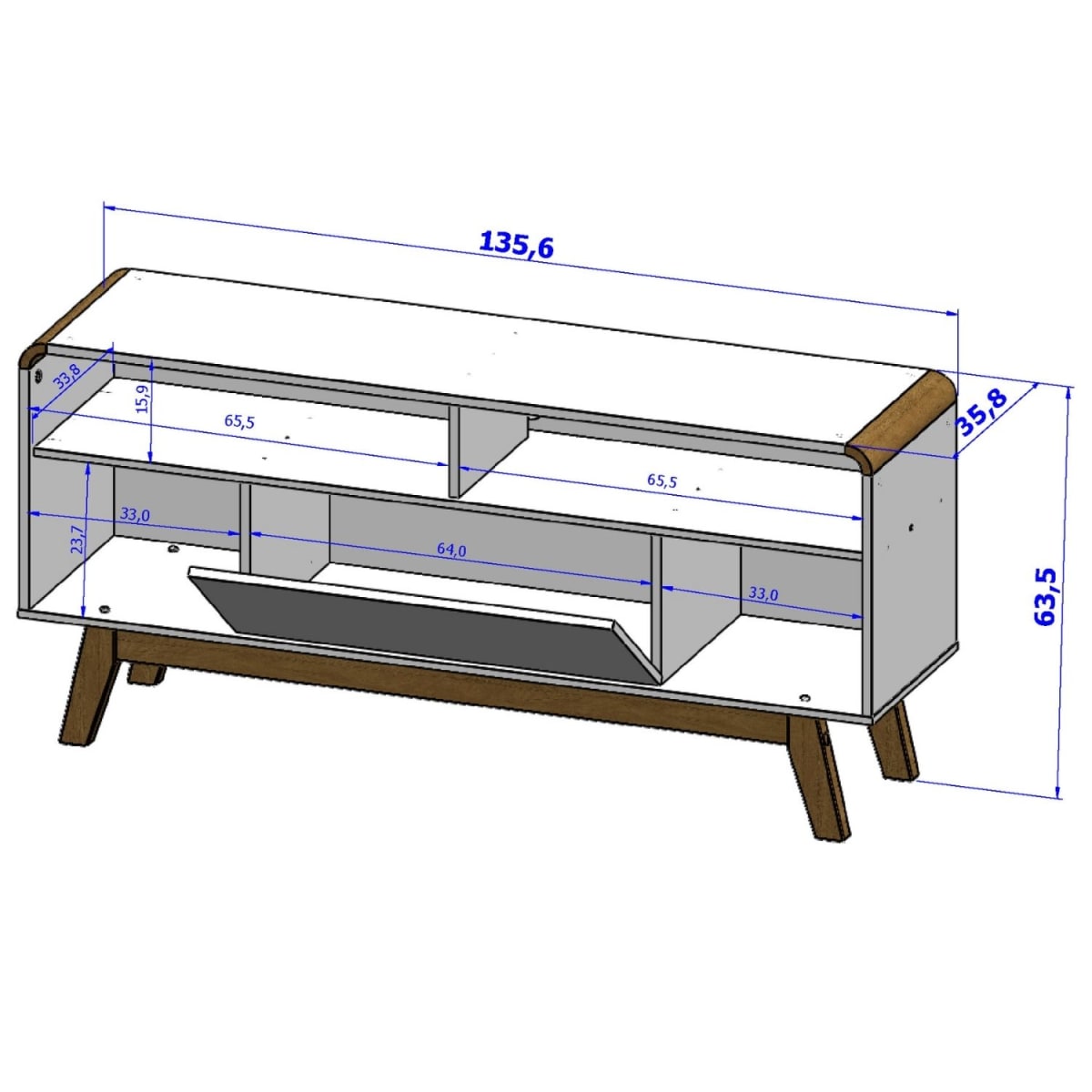 Rack Tv 55" Lazuli - Negro - Imagen 3