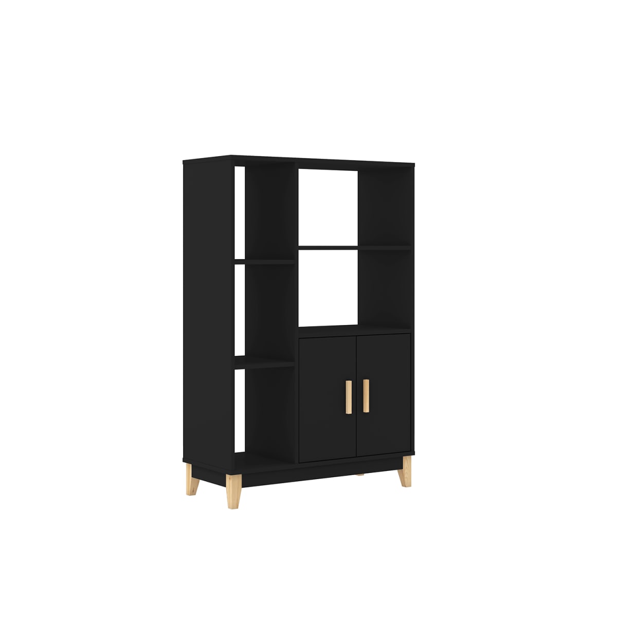 Estante con Repisas y 2 Puertas Atenea - Negro - Imagen 2