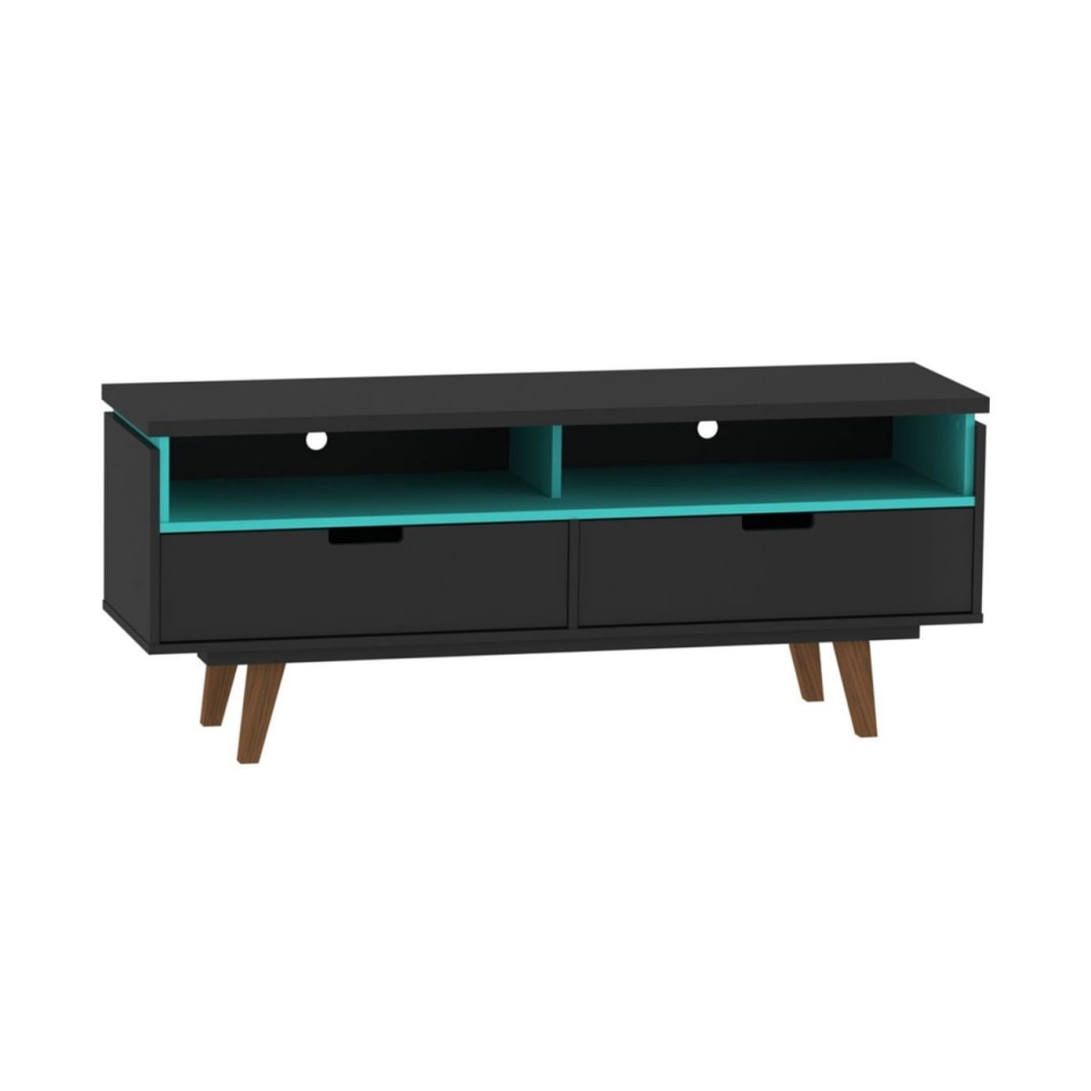 Rack Tv 55" Vintage Levis - Negro / Turquesa - Imagen 2