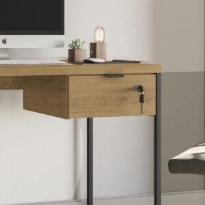Cajón para Escritorio Office con Llave - Castaño