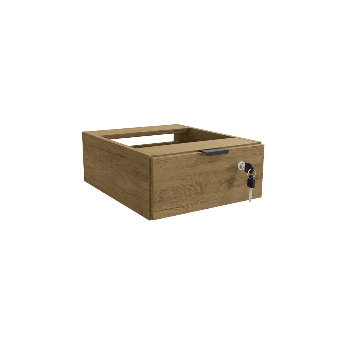 Cajón para Escritorio Office con Llave - Castaño - Imagen 2