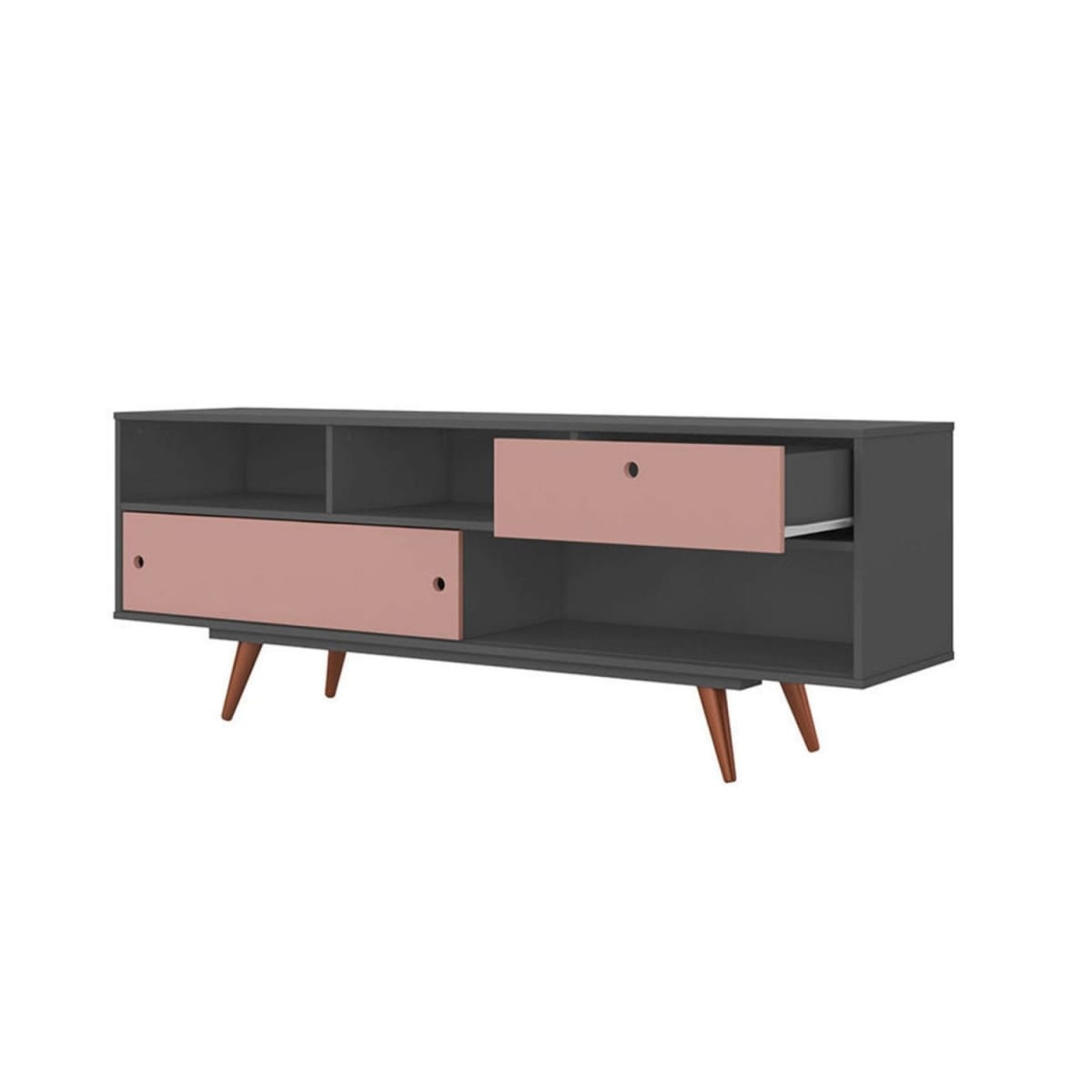 Rack Tv 70" Retro Lille - Grafito / Rosa - Imagen 3