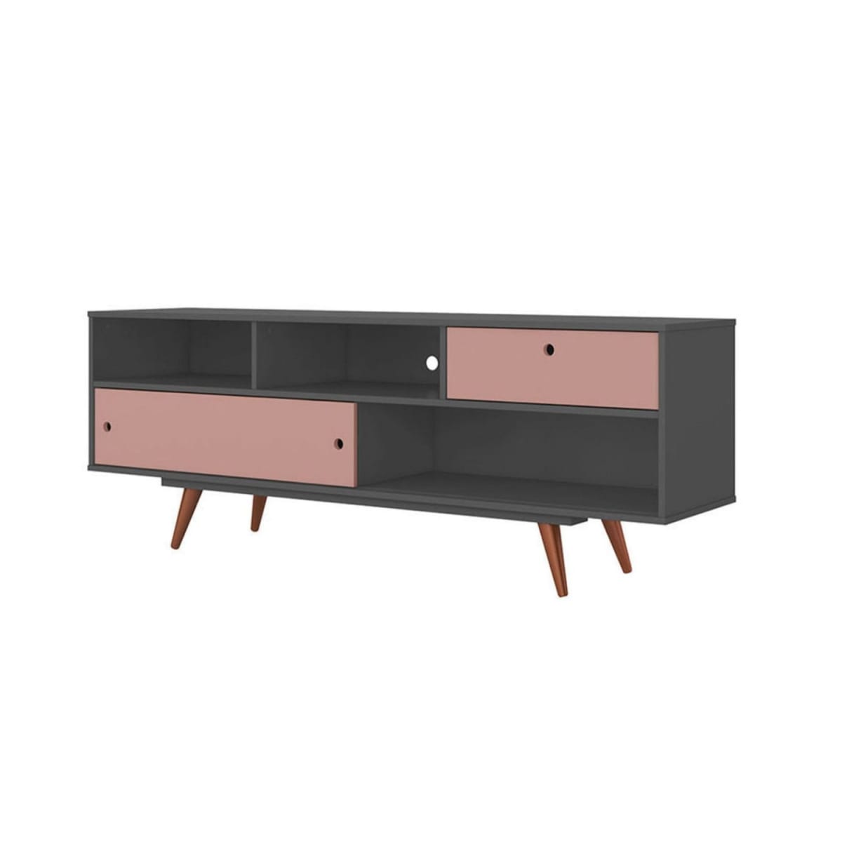 Rack Tv 70" Retro Lille - Grafito / Rosa - Imagen 2