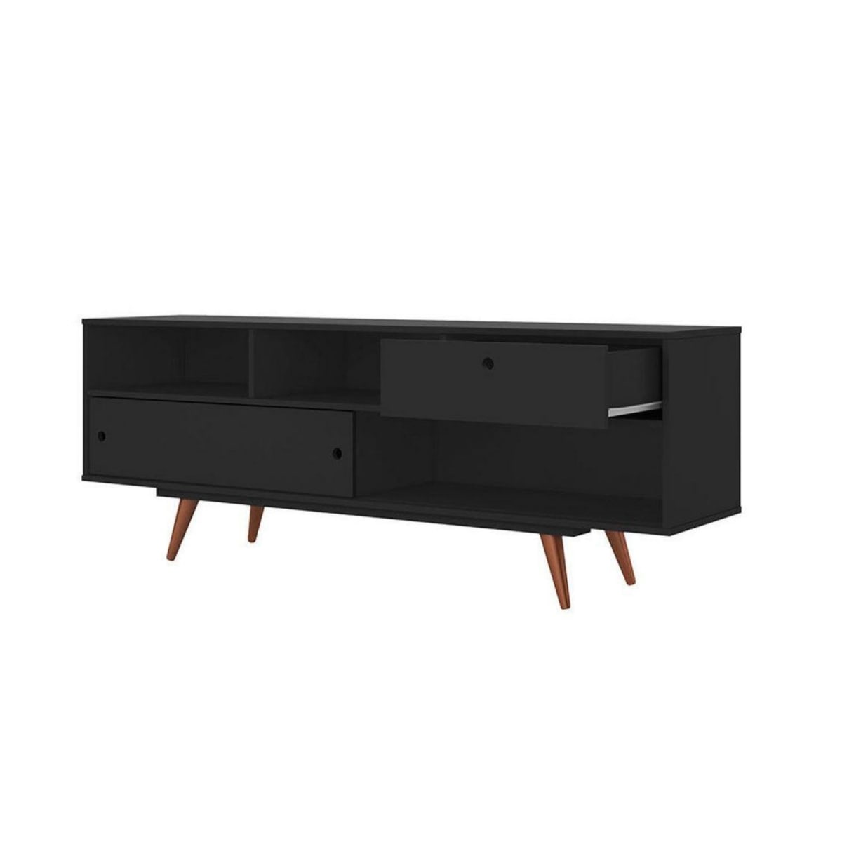Rack Tv 70" Retro Lille - Negro - Imagen 2