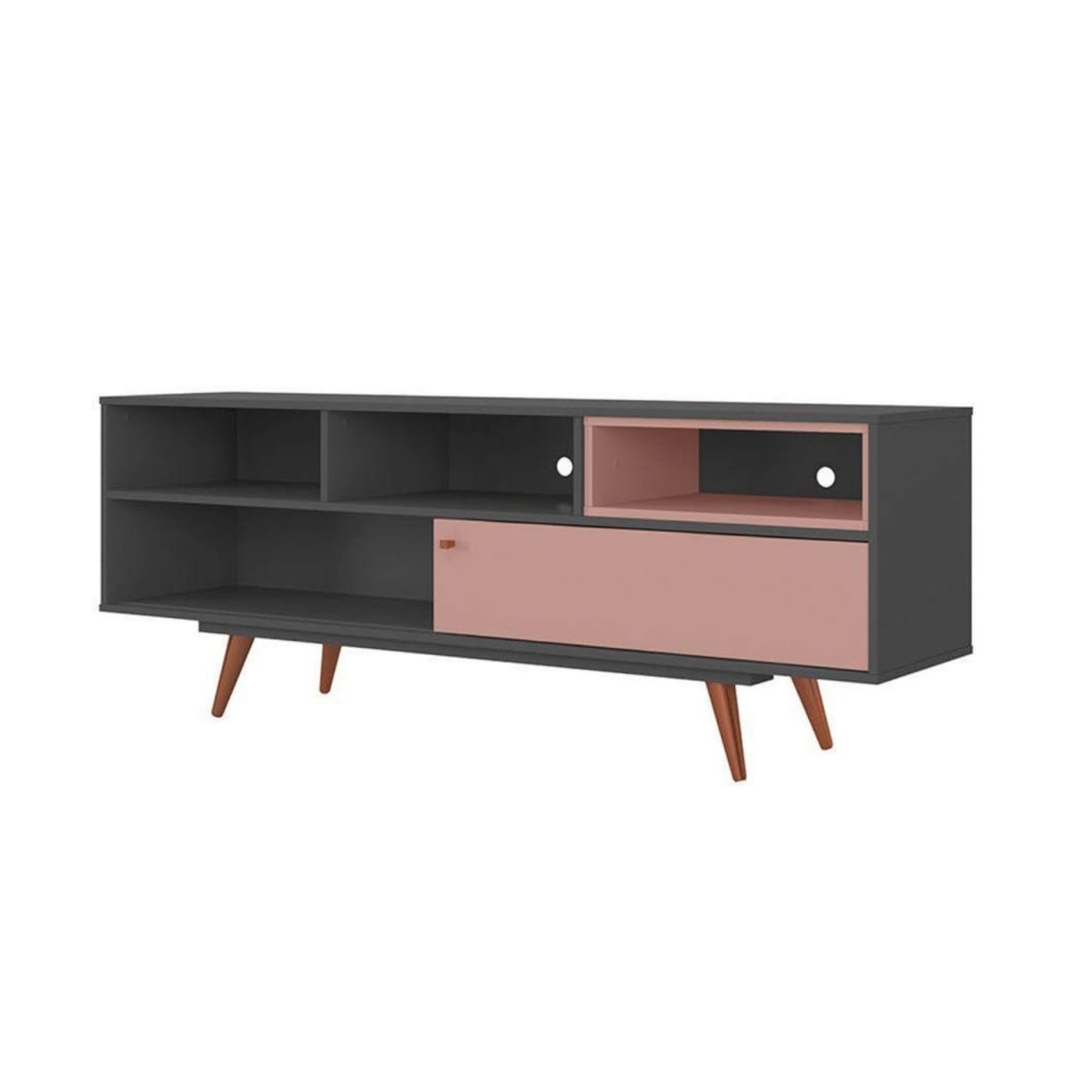 Rack Tv 70" Retro Lyon - Grafito / Rosa - Imagen 2