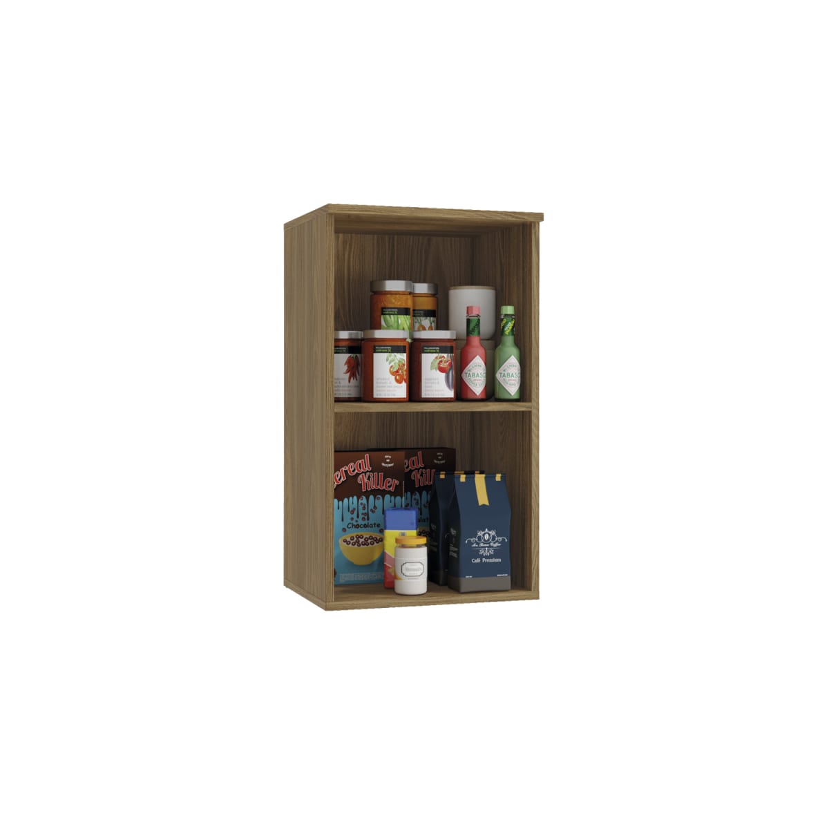 Mueble Aéreo con Puerta y Repisa Botanic - Nogal - Imagen 3