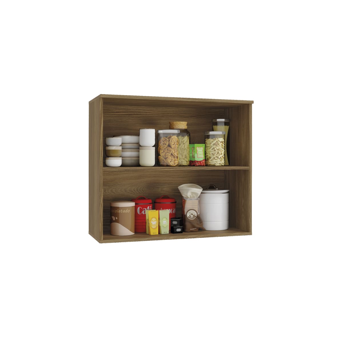 Mueble Aéreo con 2 Puertas y Repisa Botanic - Nogal - Imagen 3