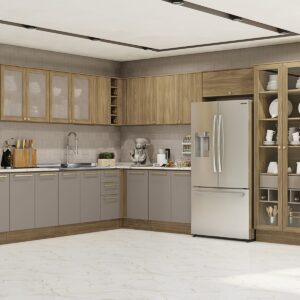 Mueble Aéreo 90x34 con Puerta Botanic - Nogal
