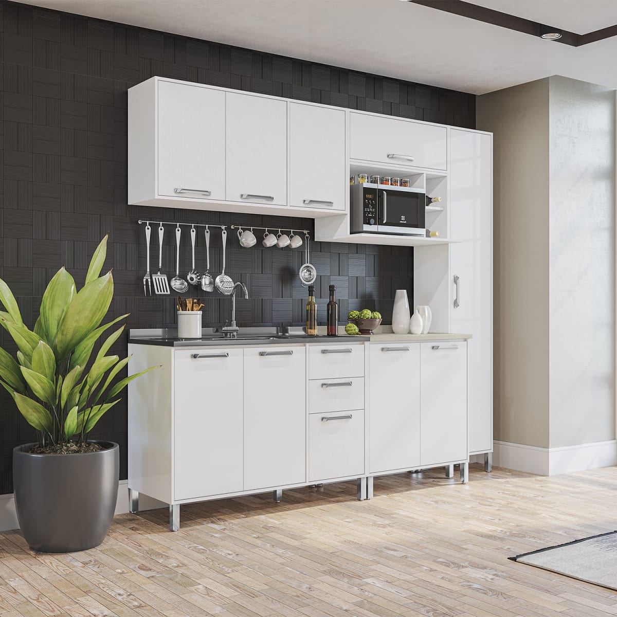 Mueble para Microondas Geometric - Blanco