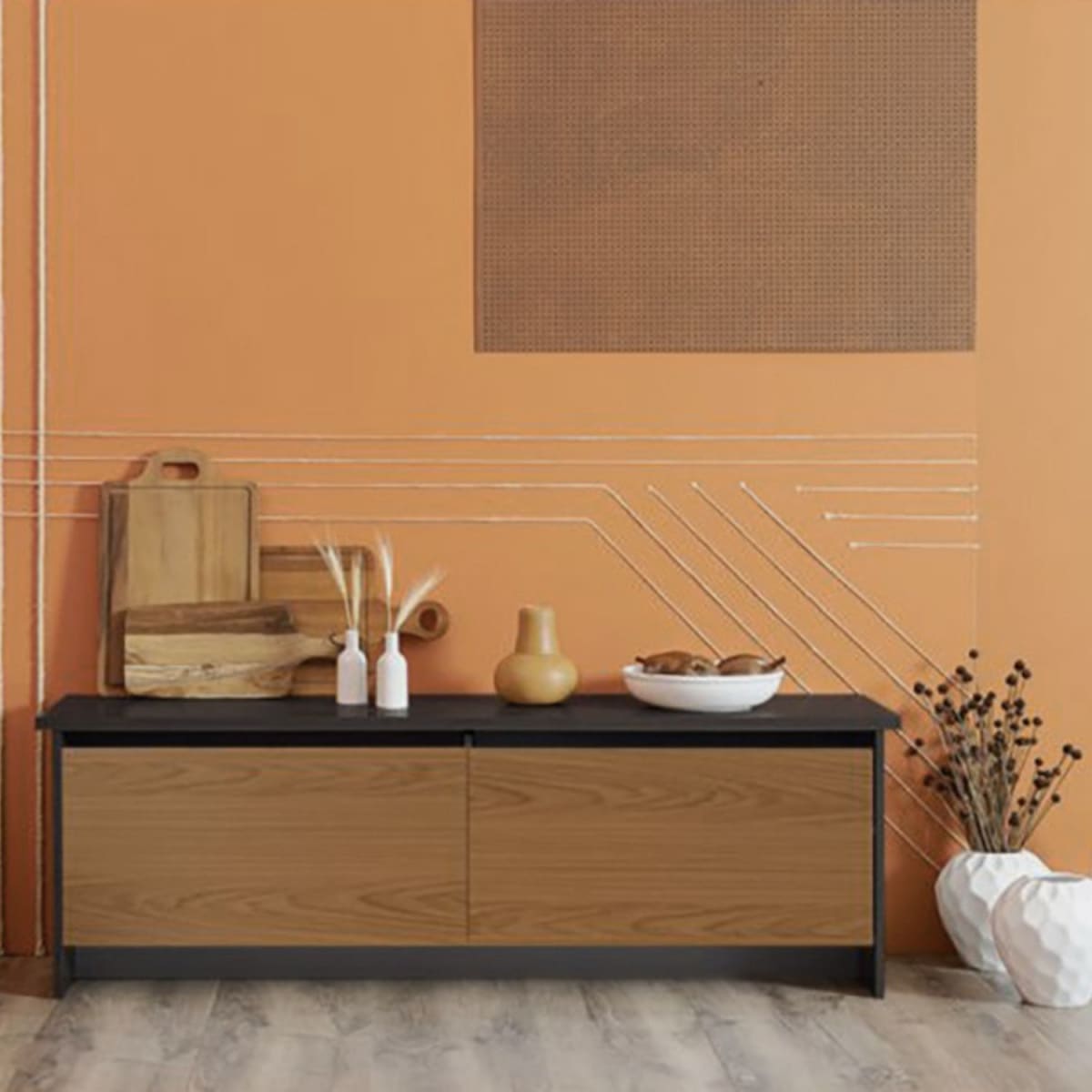 Rack Tv 70" Masp - Grafito / Miel