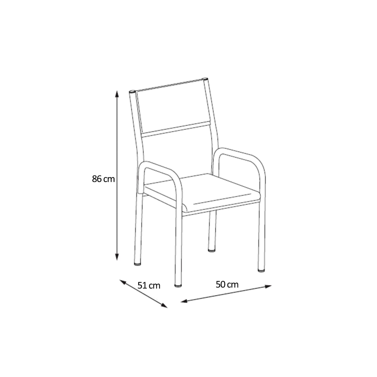 Silla Connect - Negro / Oro Envejecido - Imagen 3