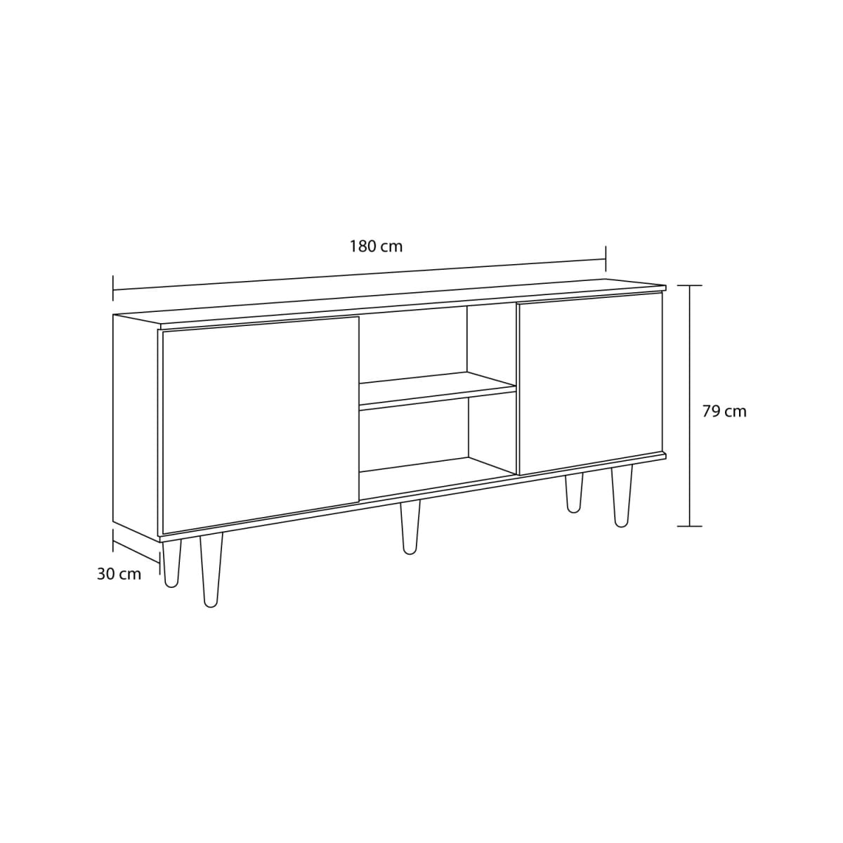 Rack 70" Siena - Gris - Imagen 3