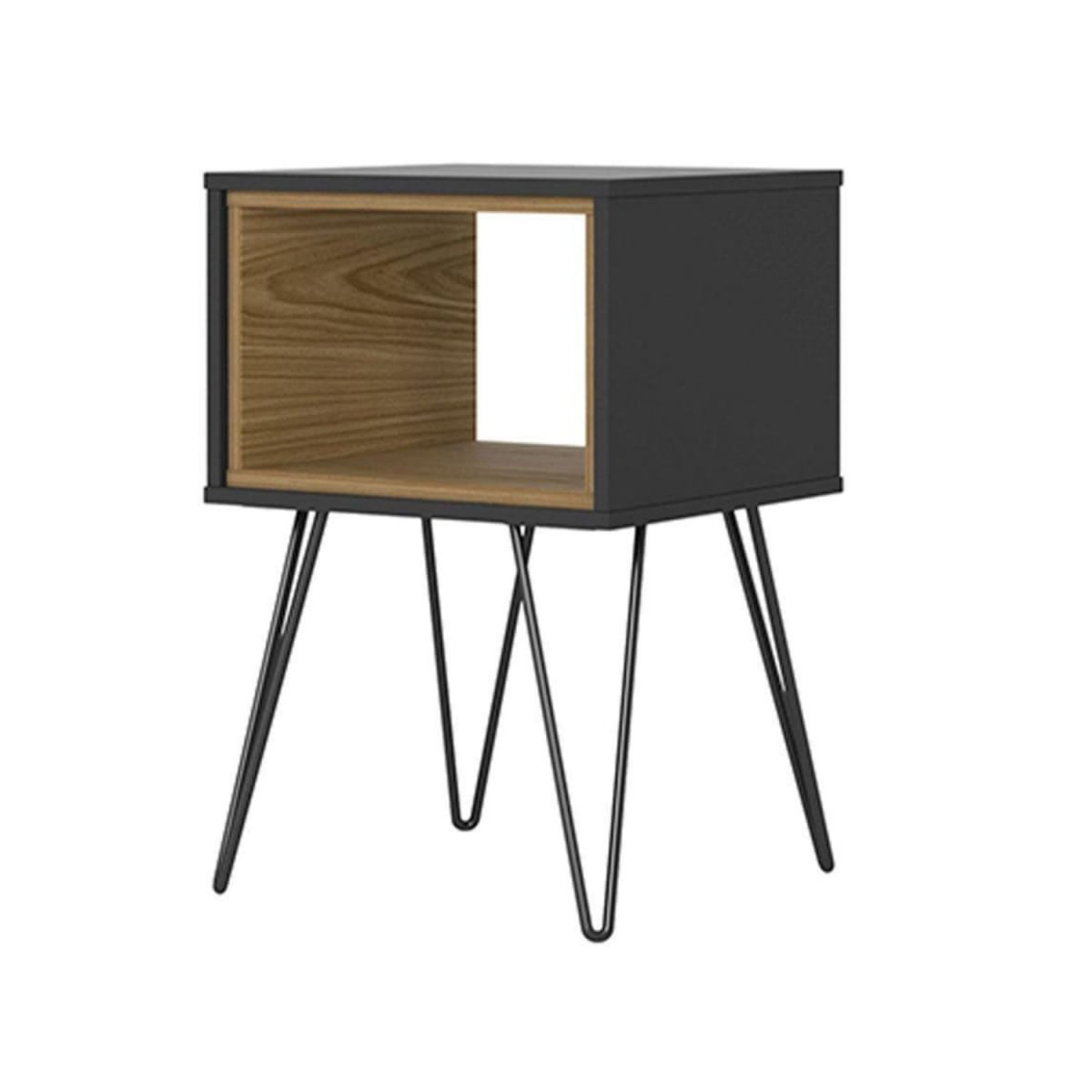 Mesa Lateral Retro Dallas - Negro / Miel - Imagen 2