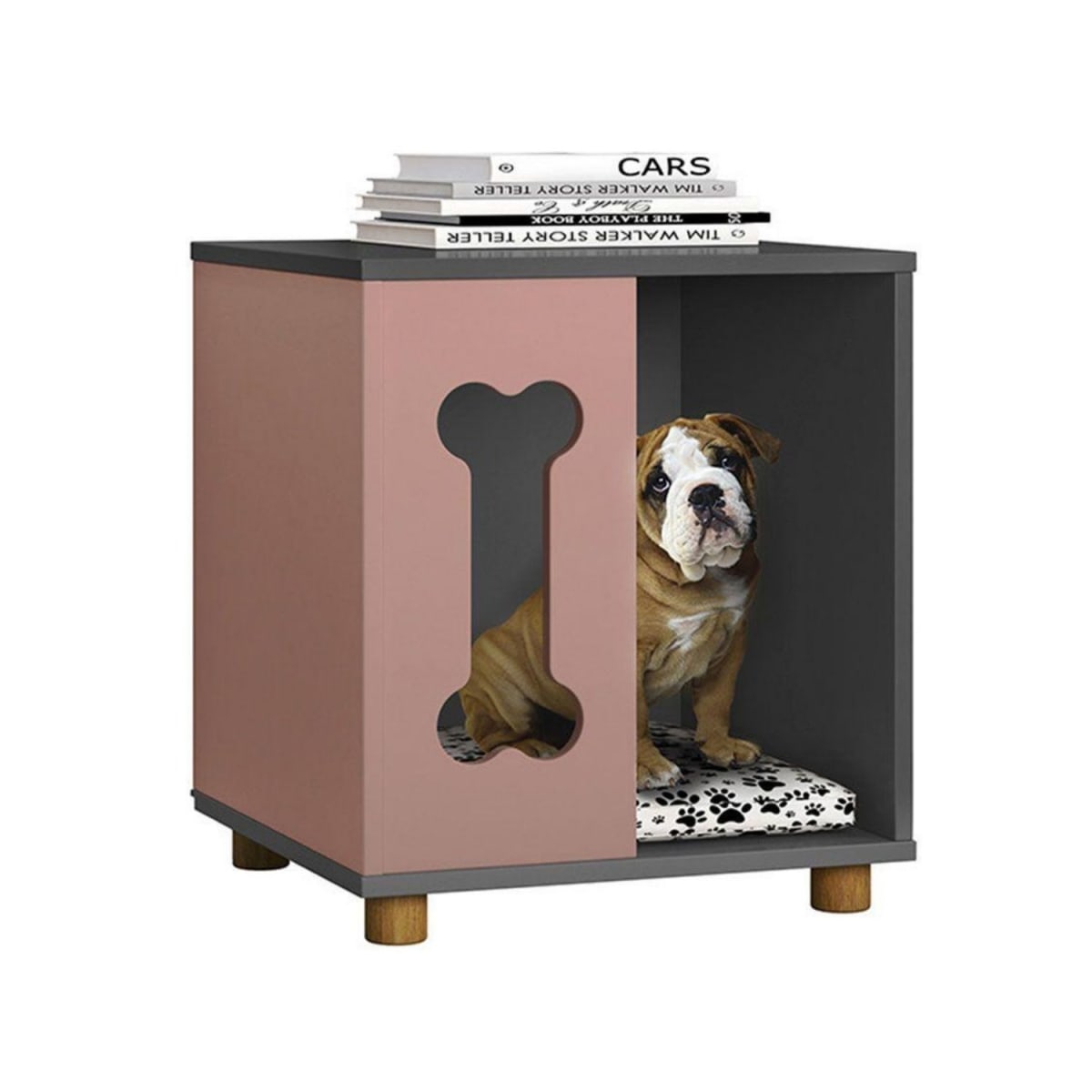 Mesa Lateral Mascota Dog Golden - Grafito / Rosa - Imagen 3