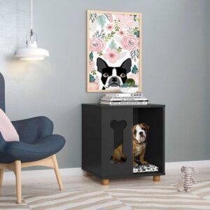Mesa Lateral Mascota Dog Golden - Negro