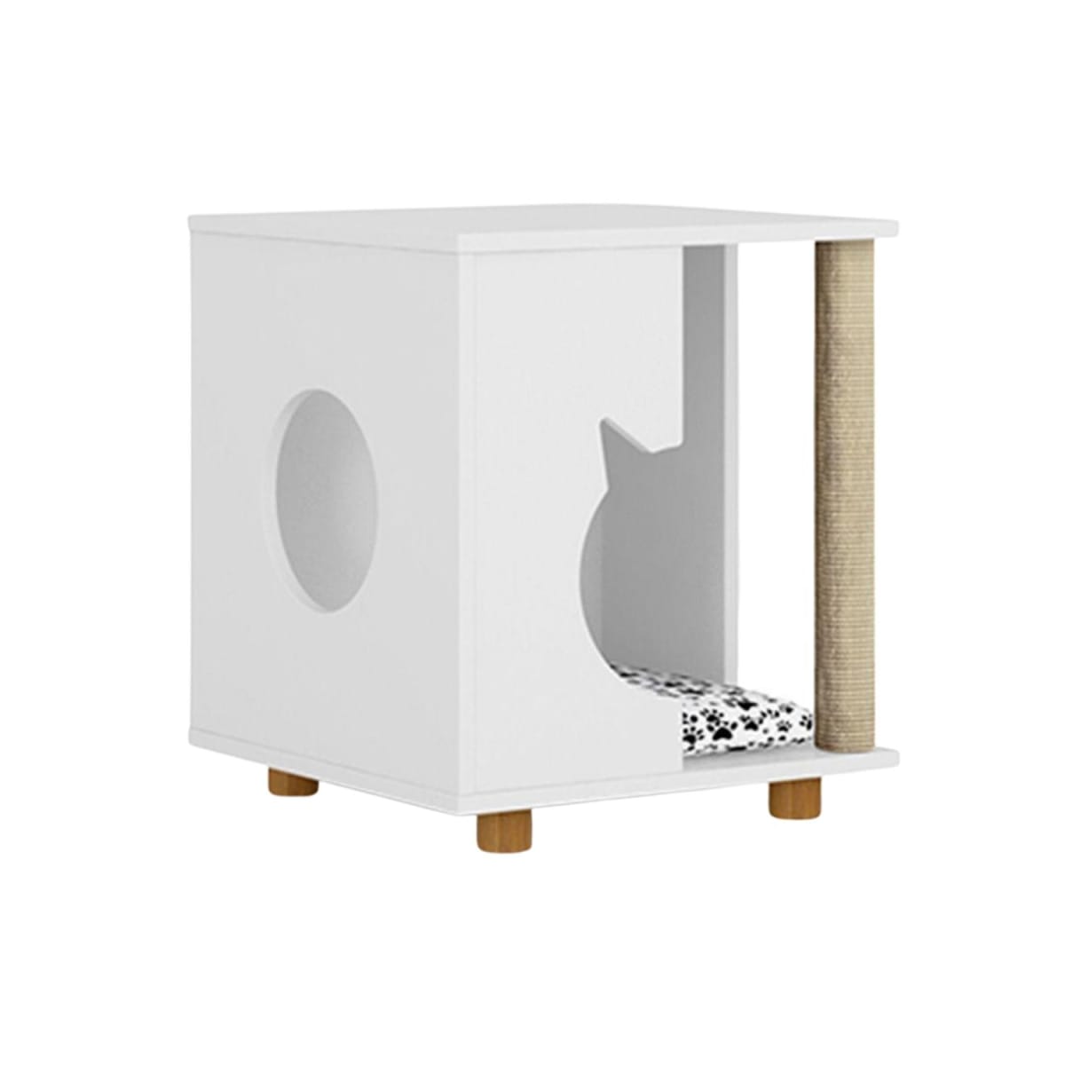 Mesa Lateral Mascota Cat Persa - Blanco - Imagen 2