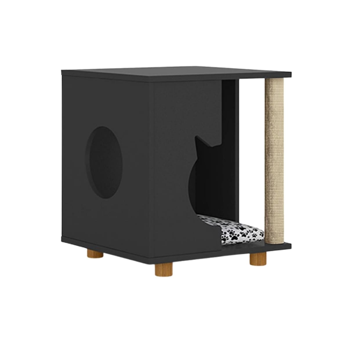 Mesa Lateral Mascota Cat Persa - Negro - Imagen 2