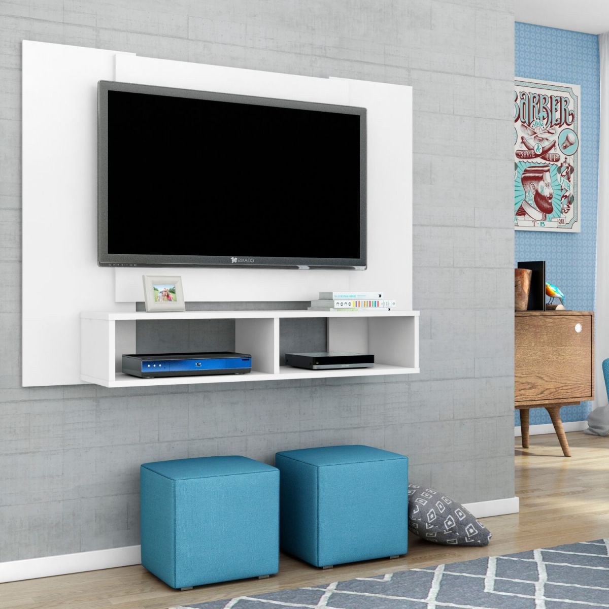 Panel Rack Tv 47" Navi - Blanco